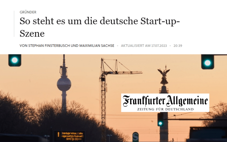 FAZ: This is the state of the German start-up scene (in German)